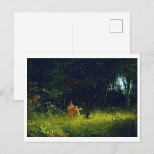 Kinderen in het bos, Ivan Kramskoi Briefkaart (Voorkant / Achterkant)