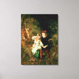 Kinderen in het Hout Canvas Afdruk