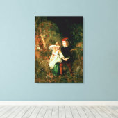 Kinderen in het Hout Canvas Afdruk (Insitu (Houten vloer))
