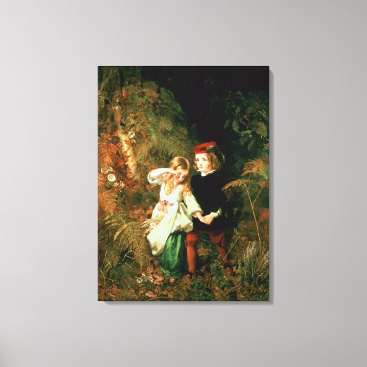 Kinderen in het Hout Canvas Afdruk (Voorkant)