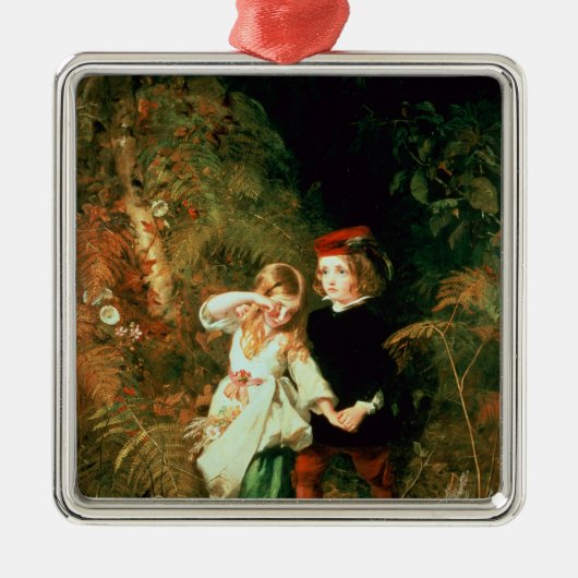 Kinderen in het Hout Metalen Ornament (Voorkant)