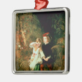 Kinderen in het Hout Metalen Ornament (Links)
