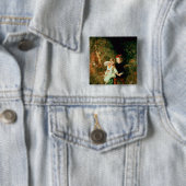 Kinderen in het Hout Vierkante Button 5,1 Cm (In situ)