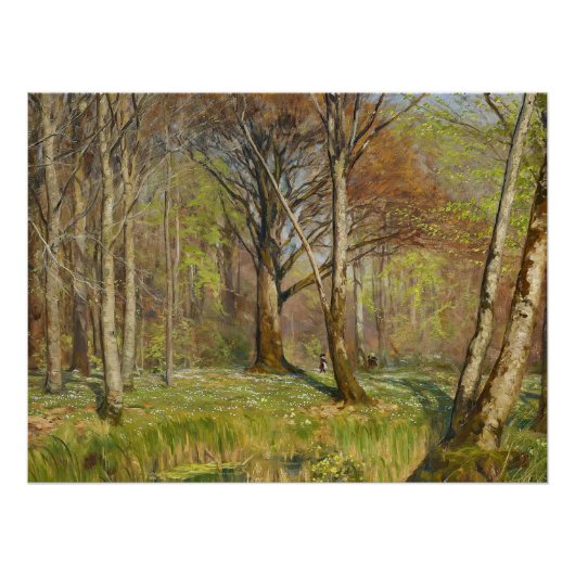Kinderen in het lentebos H.A. Brendekilde Perfect Poster (Voorkant)