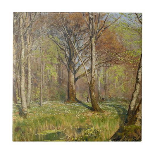 Kinderen in het lentebos H.A. Brendekilde Tegeltje (Voorkant)