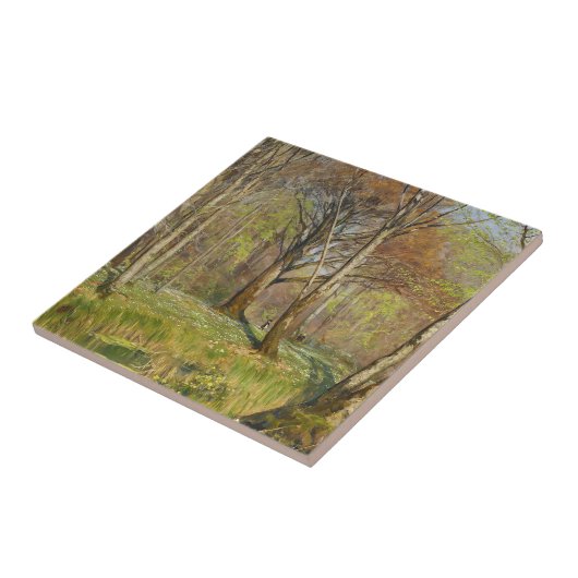 Kinderen in het lentebos H.A. Brendekilde Tegeltje (Zijkant)