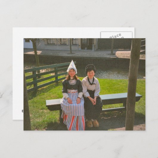 Kinderen in het Nederlands nationaal kostuum Briefkaart (Voorkant / Achterkant)