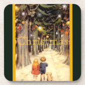 Kinderen in het Onderzetter met kerstlaan (Voorkant)