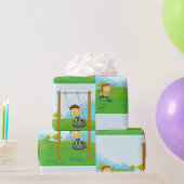 Kinderen in het park cadeaupapier