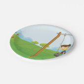 Kinderen in het park papieren bordje (Gekanteld)