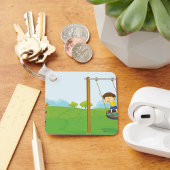 Kinderen in het park sleutelhanger