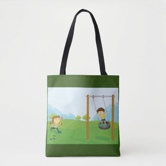 Kinderen in het park tote bag (Voorkant)