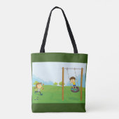 Kinderen in het park tote bag (Achterkant)