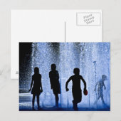 Kinderen in Play Blue Briefkaart (Voorkant / Achterkant)