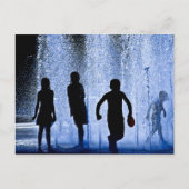 Kinderen in Play Blue Briefkaart (Voorkant)
