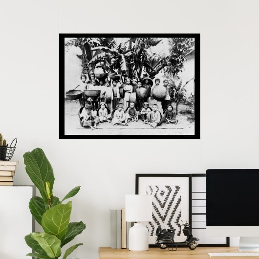 Kinderen in Saigon, Zuid-Vietnam 1901 Poster (Thuiskantoor)