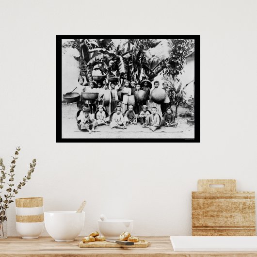 Kinderen in Saigon, Zuid-Vietnam 1901 Poster (Keuken)