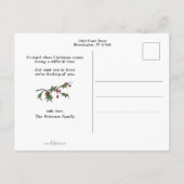  kinderen in sneeuw met kerst Holly Briefkaart (Achterkant)