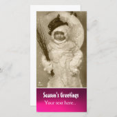 KINDEREN IN SNOWMAN-FOTOTEMPLATE FEESTDAGENKAART (Voorkant / Achterkant)