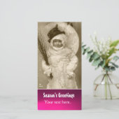 KINDEREN IN SNOWMAN-FOTOTEMPLATE FEESTDAGENKAART (Staand voorkant)