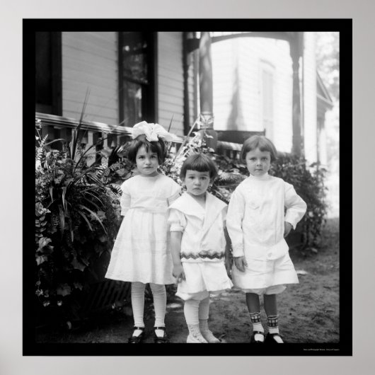 Kinderen in Sunday Best Dayton, OH 1898 Poster (Voorkant)