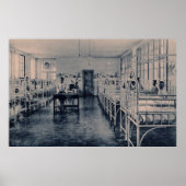  kinderen in ziekenhuisbedden van sanatorium poster (Voorkant)