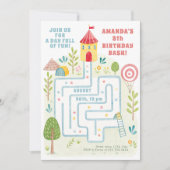 Kinderen indoor speeltuin verjaardag kaart (Voorkant)