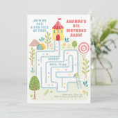 Kinderen indoor speeltuin verjaardag kaart (Staand voorkant)