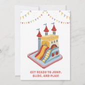 Kinderen indoor speeltuin verjaardag kaart (Achterkant)