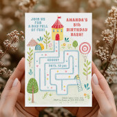 Kinderen indoor speeltuin verjaardag kaart