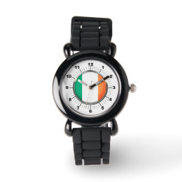 Kinderen Ireland Flag Silver Glitter Strap Watch Horloge