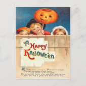 Kinderen Jack O Lantern Ellen Clapsaddle Briefkaart (Voorkant)
