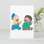 Kinderen jagen uitnodiging (Staand voorkant)
