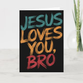 Kinderen Jezus houdt van jou broer grappige christ Kaart (Voorkant)