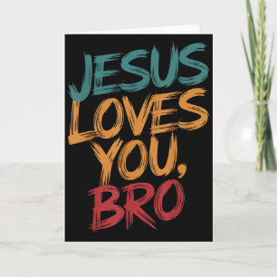 Kinderen Jezus houdt van jou broer grappige christ Kaart
