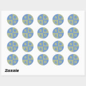 Kinderen jongen 4 letter naam label label Sticker (Vel)