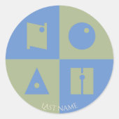 Kinderen jongen 4 letter naam label label Sticker (Voorkant)