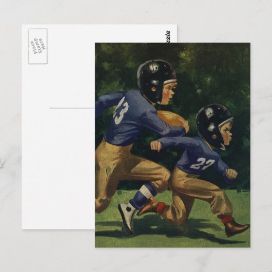  kinderen, jongens die Football spelen, sport Briefkaart (Voorkant / Achterkant)