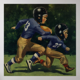  kinderen, jongens die Football spelen, sport Poster