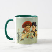  kinderen, jongens en meisjes die een schaar delen mok (Links)