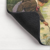  kinderen, jongens en meisjes die op Creek spelen Muismat (Hoek)