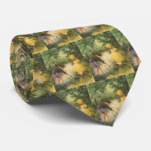 kinderen, jongens en meisjes die op Creek spelen Stropdas (Opgerold)