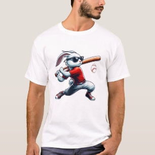 Kinderen Jongens Gelukkig Pasen Konijn Honkbal Spe T-shirt