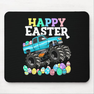 Kinderen Jongens Gelukkig Pasen Monstertruck Paase Muismat