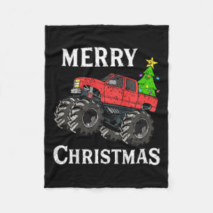 Kinderen Jongens Kerst Monster Truck Kinderen Pret Fleece Deken