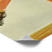  kinderen, jongens meisjes met rolschaatsen poster (Hoek)