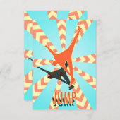 Kinderen 'JUMP' Uitnodiging (Voorkant / Achterkant)