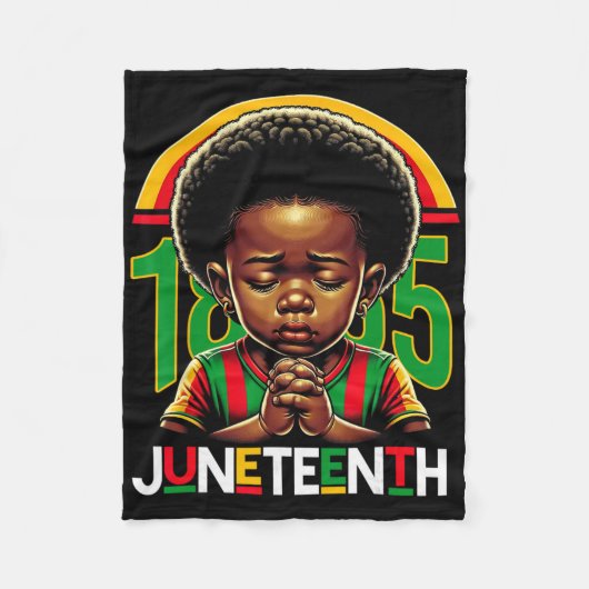 Kinderen Juneteenth Prince 1865 Black History Mont Fleece Deken (Voorkant)