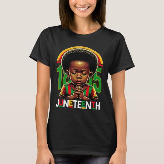 Kinderen Juneteenth Prince 1865 Black History Mont T-shirt (Voorkant)