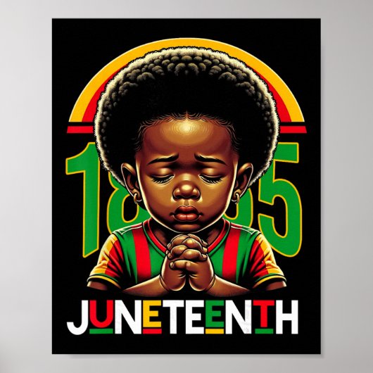 Kinderen Juneteenth Prince 1865 Zwarte Geschiedeni Poster (Voorkant)